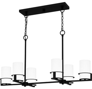 Seymour 6-Light Linear Chandelier, Matte Black