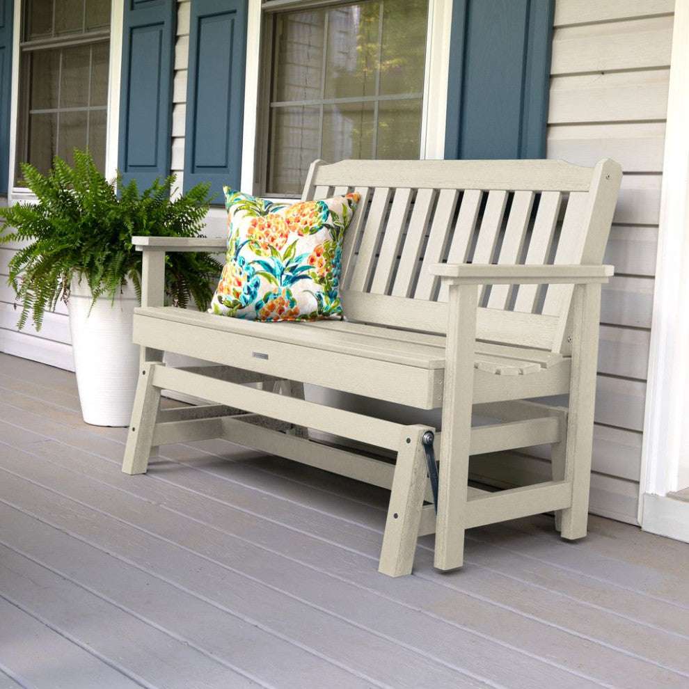 Lehigh Garden Gliding Bench 4', Whitewash