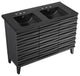 Cascade 48" Black Oak, Bathroom Vanity With Black, 3-Hole Sink Top