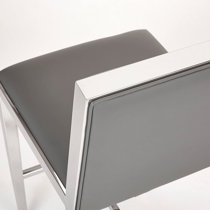 Faux Leather Counter Stool