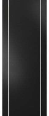 Slab Barn Door Panel 18 x 84 | Planum 0410 Matte Black with  | Sturdy Finished