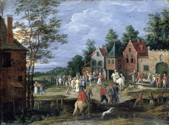 Pieter Gijsels Village Scene Wall Decal