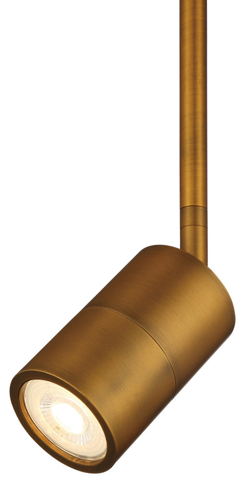 Cafe 1 Light LED Wall Or Ceiling Spotlight, Antique Brushed Brass