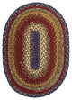 Homespice Decor Log Cabin Step Cotton Braided Rug 3' x 5' (Oval)