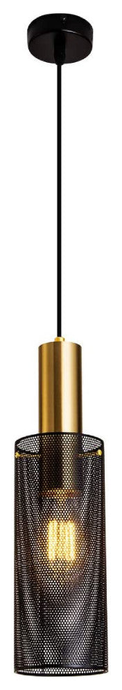 1 Pack black pendant Modern island for kitchen Metal Caged pendant lights
