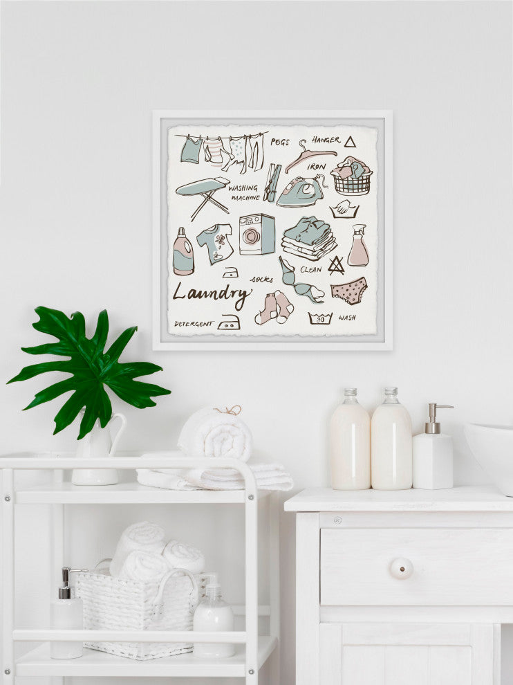 "Clean Socks" Framed Painting Print, 12x12