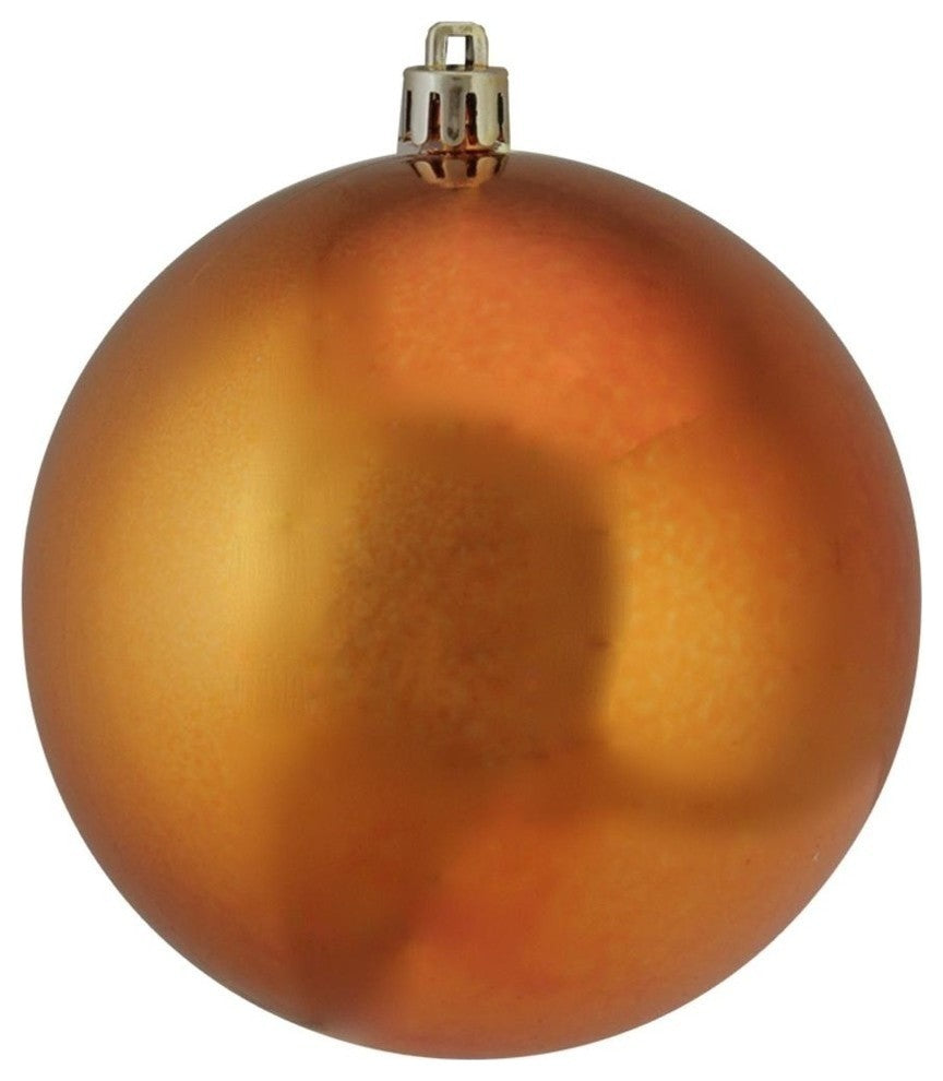 Matte UV Resistant Commercial Christmas Ornament, Burnt Orange/Silver/Shiny, 4"