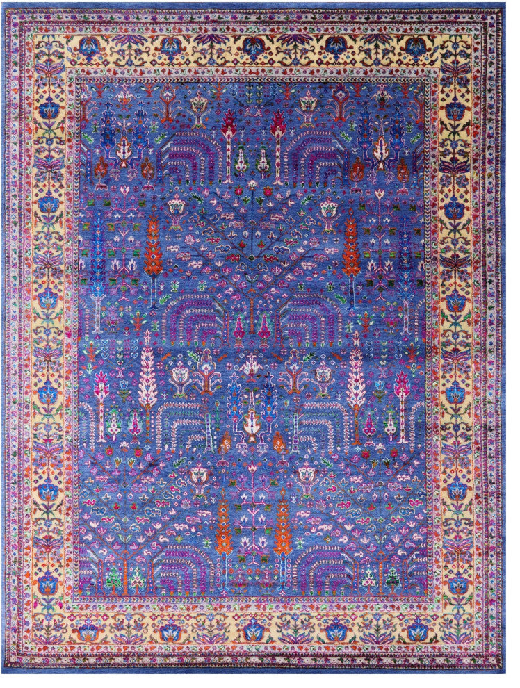 Wool & Silk Persian Ziegler Handmade Rug 8' 10" X 11' 11" - Q13722