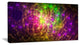 Purple Green Symphony of Colors, Oversized Abstract Canvas Art Print, 60x28