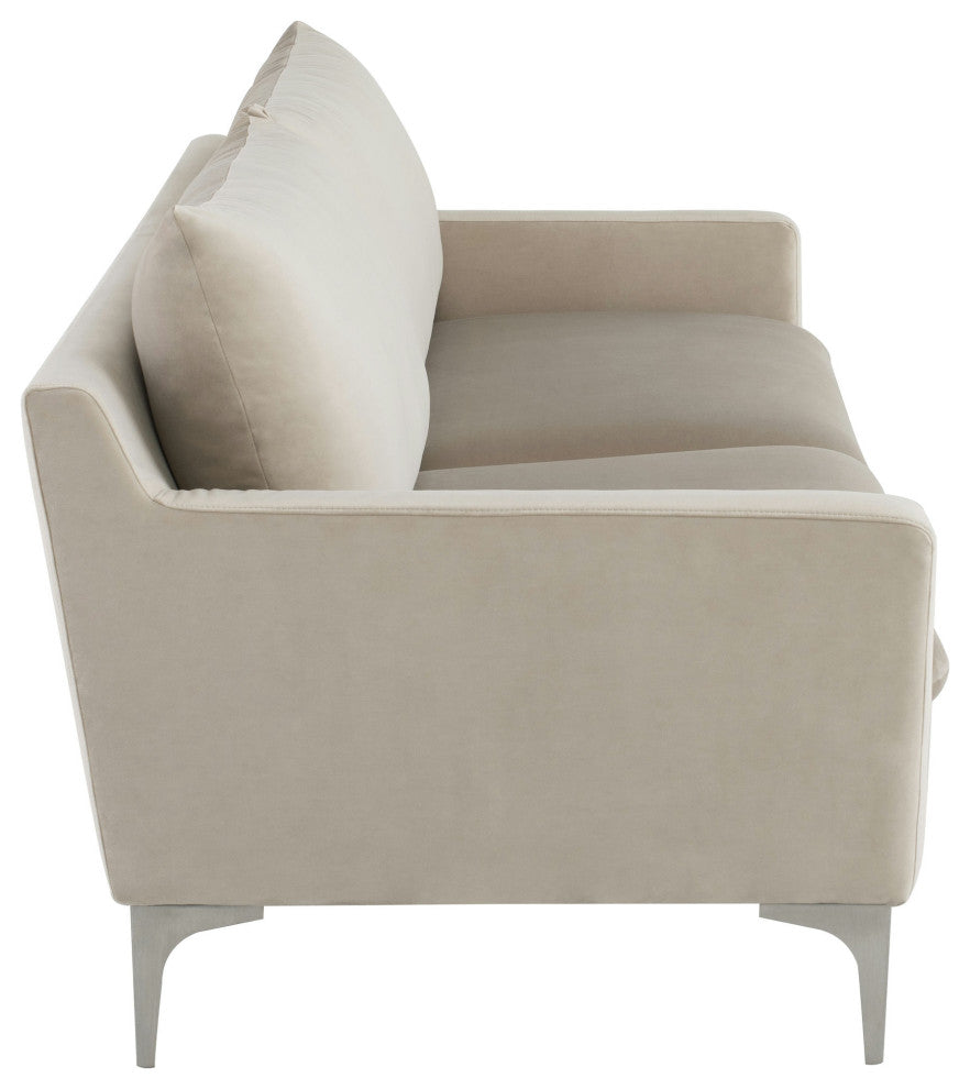Anders Nude Fabric Triple Seat Sofa, HGSC567