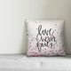Love Never Fails 18x18 Throw Pillow