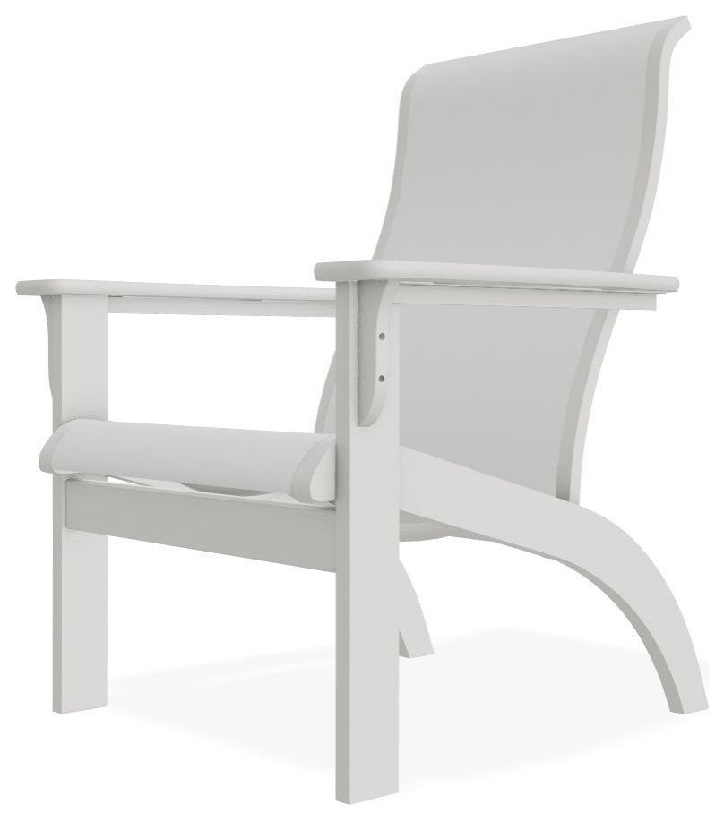 Adirondack Sling Outdoor Adirondack Armchair, White/Snow