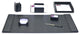 D1004, Black Leather, 7-Piece Desk Set