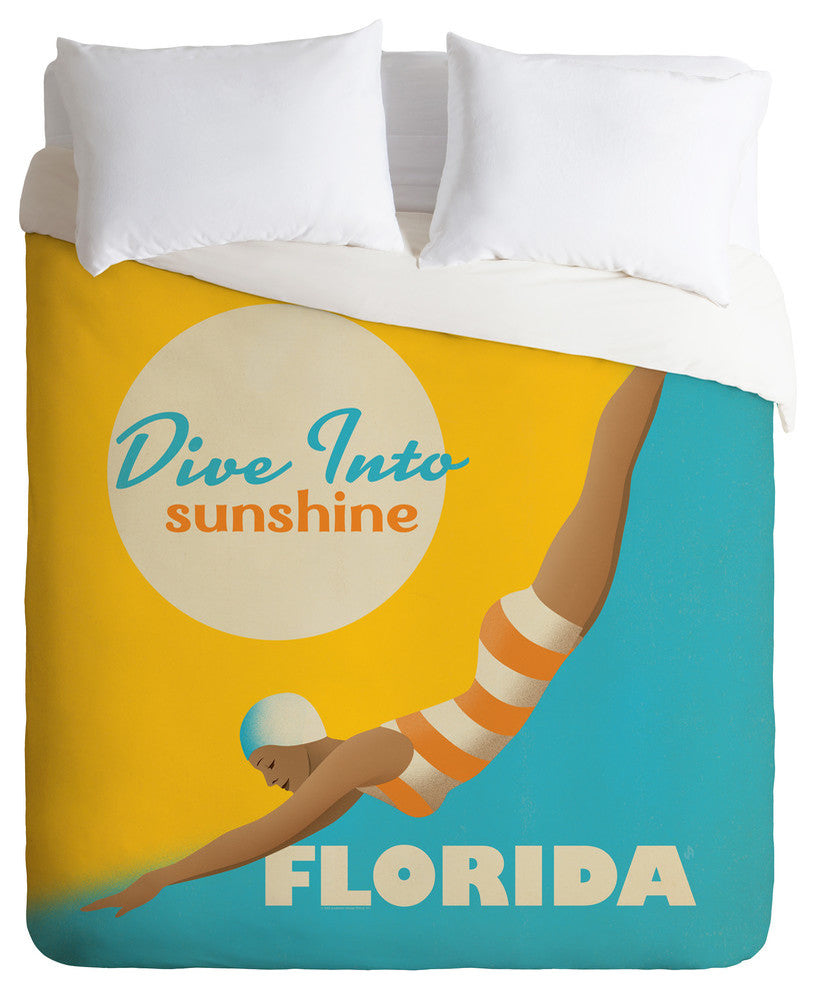 Deny Designs Anderson Design Group Dive Florida Duvet Cover - Lightweight