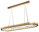 Zeddiani | Gold Rings Led Crystal Chandelier for Bedroom, Oval