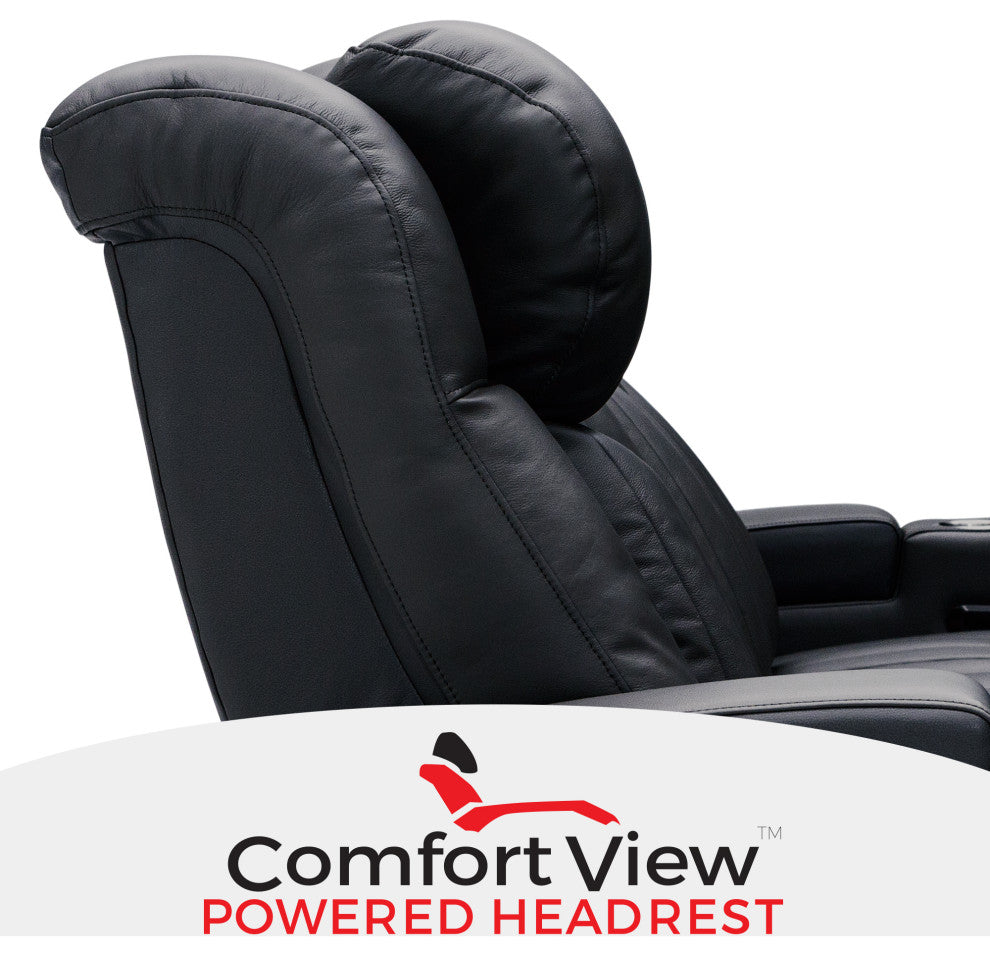 Seatcraft Athenian Home Theater Seating, Black, Row of 3