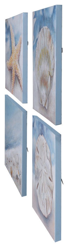 Beach Set of 4 Coastal Animal Art