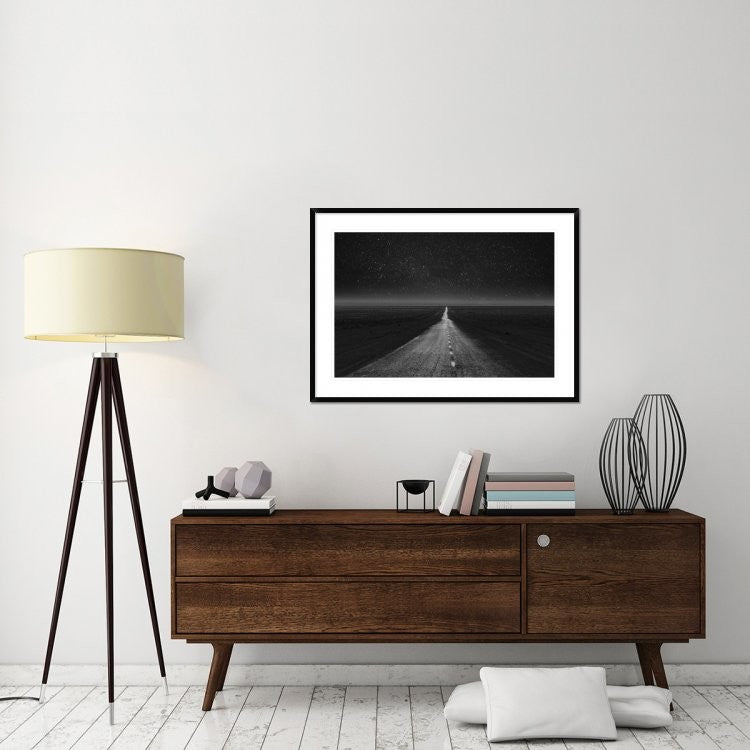 "The Dark Eternal Night" Framed Digital Print by Asef Azimaie, 44x32"