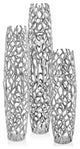 Rama Twigs Silver Barrel Large Floor Vase