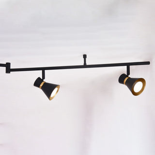 Alto LED Adjustable Ceiling Spot Track Light, Matte Black and Satin Brass, 6-Light