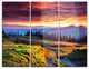 "Green Land Under Overcast Sky" Photo Metal Wall Art, 3 Panels, 36"x28"