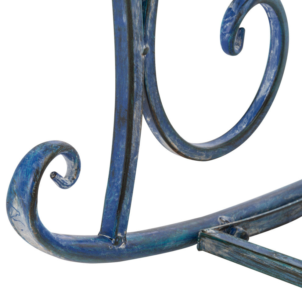 Safavieh Ressi Outdoor Rock Bench, Antique Blue