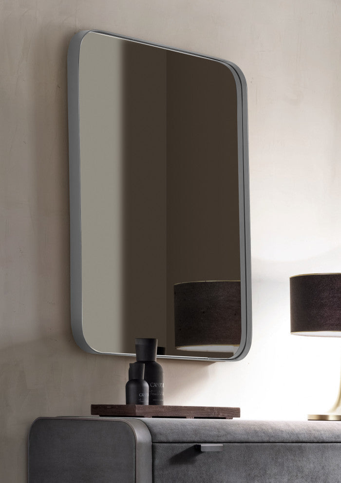 Decorative Mirror, Grey, 24x36