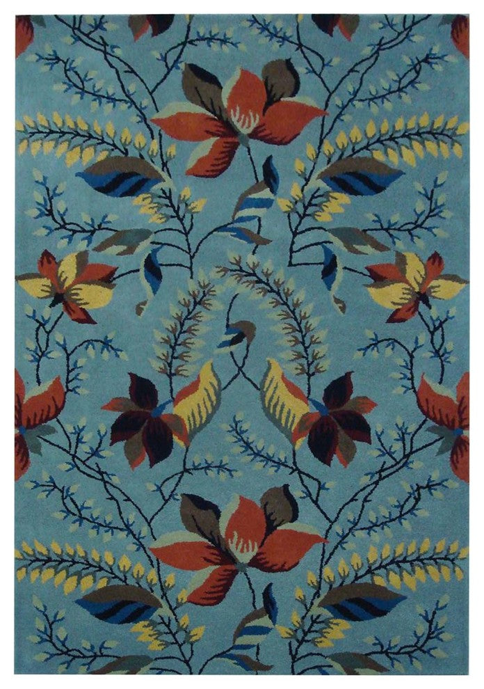 Safavieh Soho Soh771A Floral Rug, Blue/Multi, 5'0"x8'0"