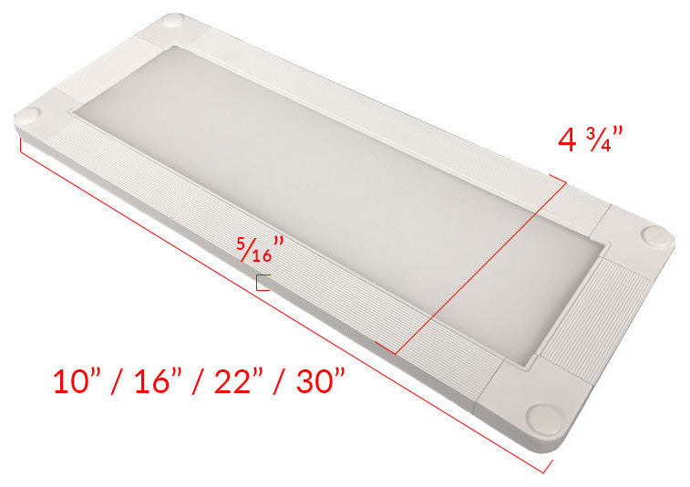 12V Ultra Thin Dimmable LED White Under Cabinet Panel Light, 22"