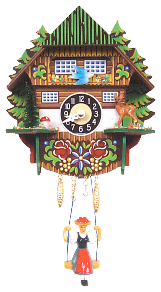 Engstler Battery-Operated Clock- Forest House- Mini Size