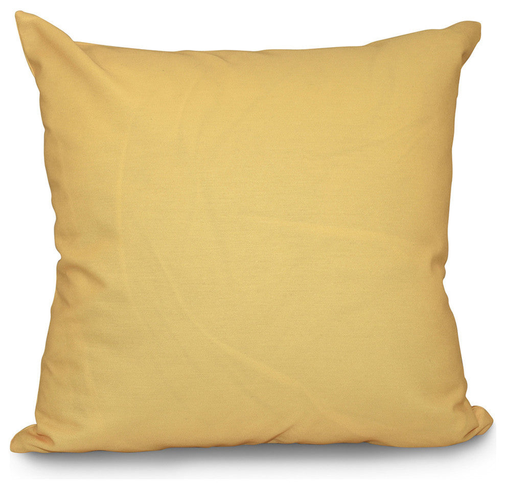 Solid Decorative Pillow, Lemon, 18"x18"