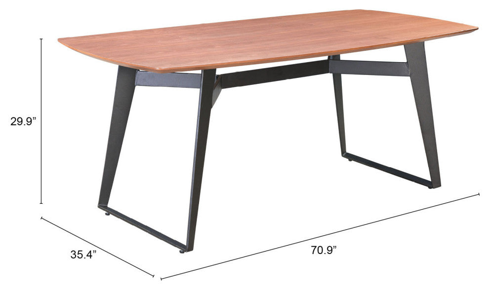 Fletcher Dining Table Walnut/Black