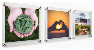 Set of 3 UV Grade Acrylic Floating Gallery Wall