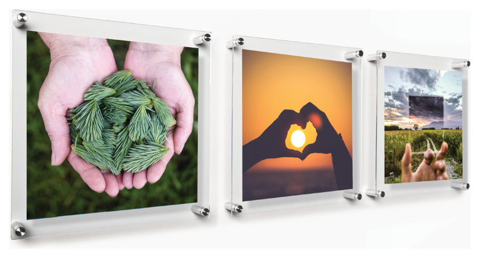 Set of 3 UV Grade Acrylic Floating Gallery Wall