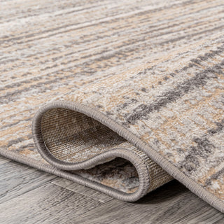 Loom Modern Strie' Beige/Gray 5 ft. x 8 ft. Area Rug
