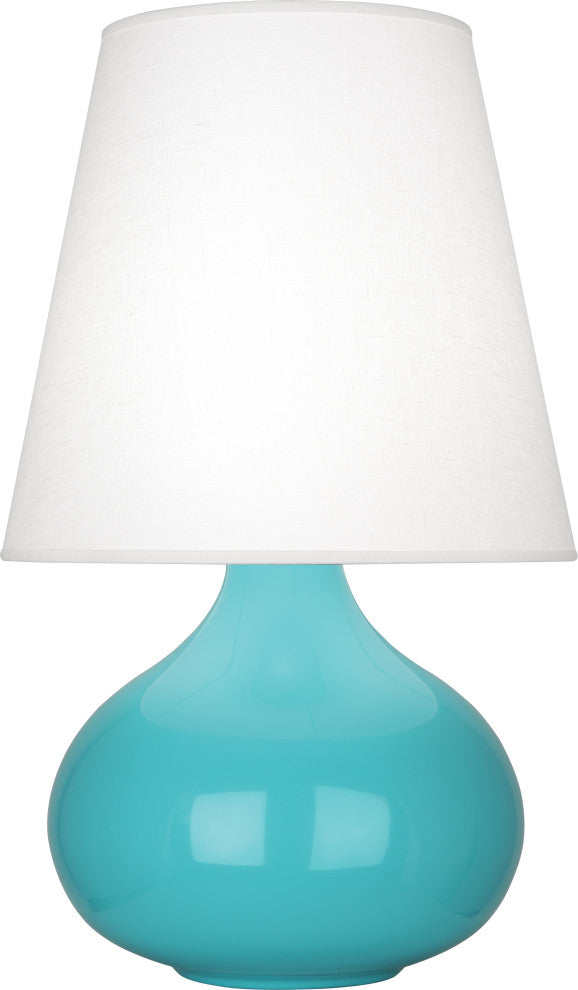 June Accent Lamp, Oyster, Egg Blue