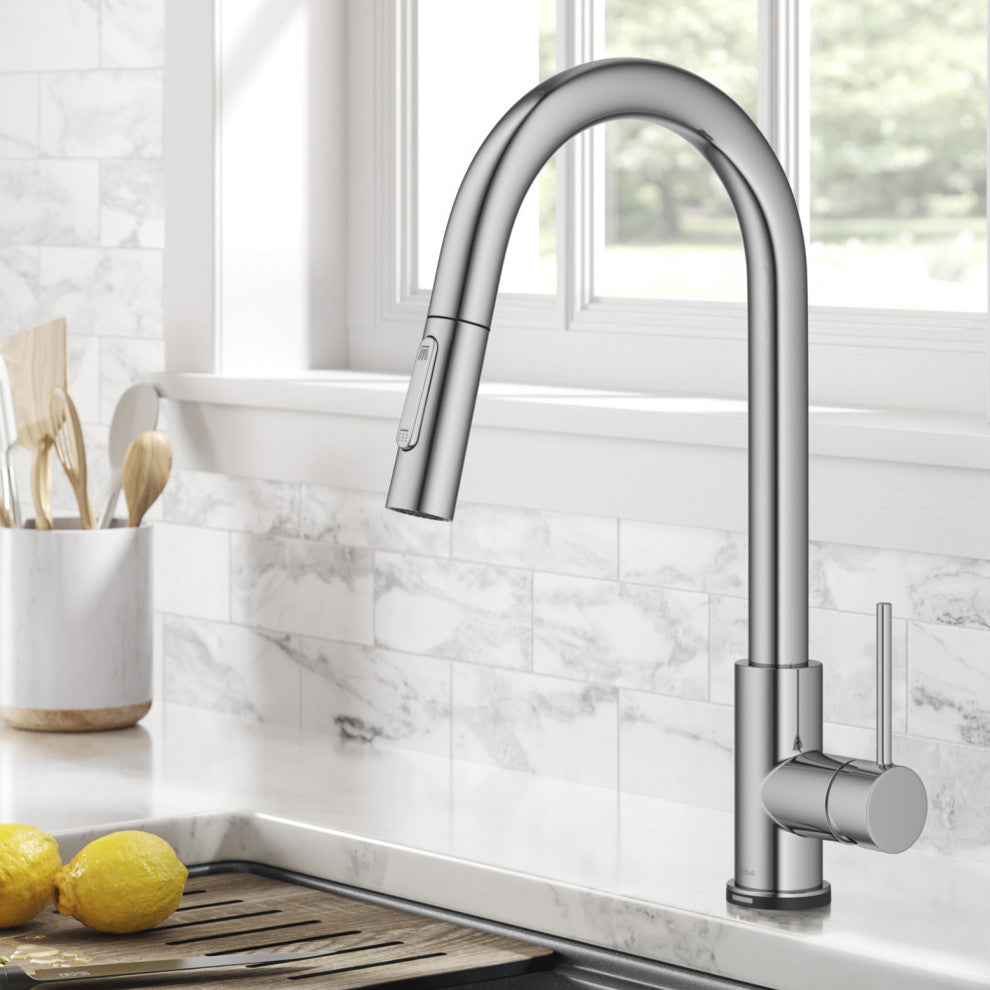 Oletto Pull-Down 1-Hole Kitchen Faucet, Chrome, Model Ktf-3104ch