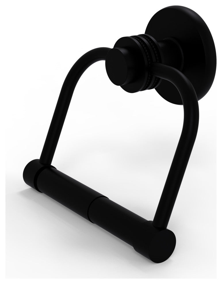 Mercury 2 Post Dotted Accent Toilet Tissue Holder, Matte Black