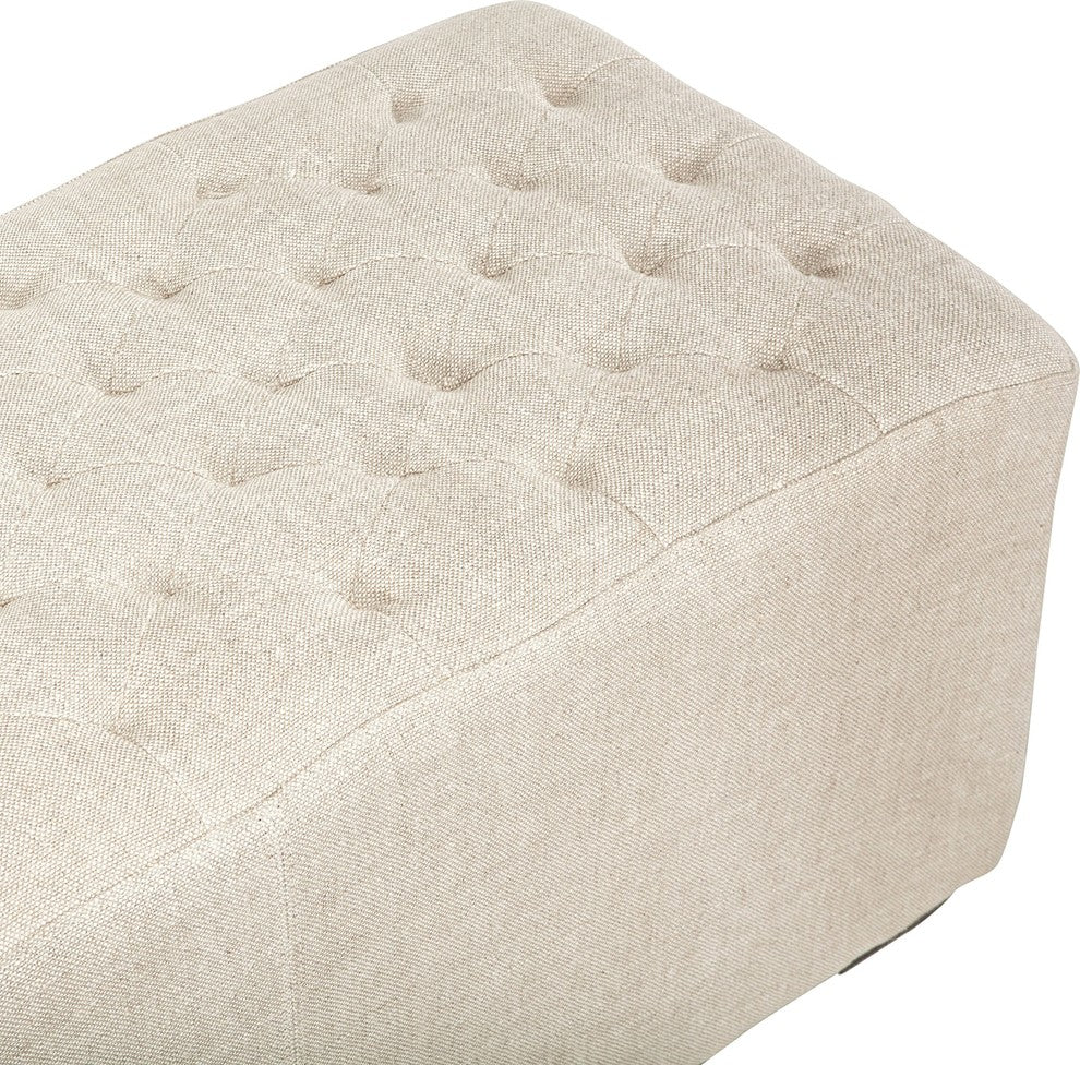 Arabella 58-Inch Beige Upholstered Bench