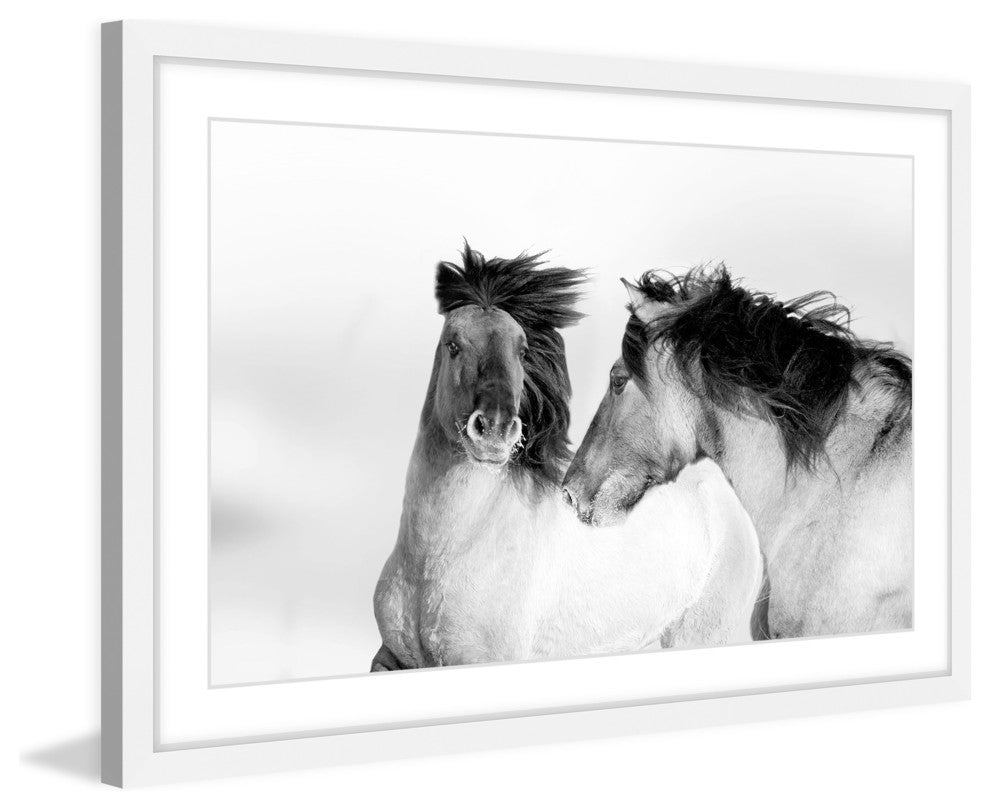 Marmont Hill, "Flowing Manes" Framed Painting Print, 45x30