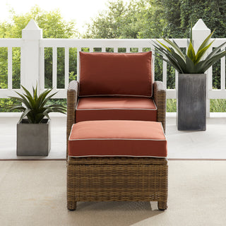 Bradenton 2Pc Wicker Outdoor Chair Set, Sangria