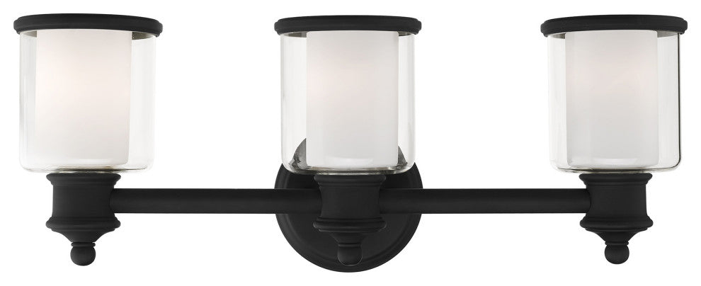 Livex Lighting Middlebush 3 Light Black Vanity Sconce