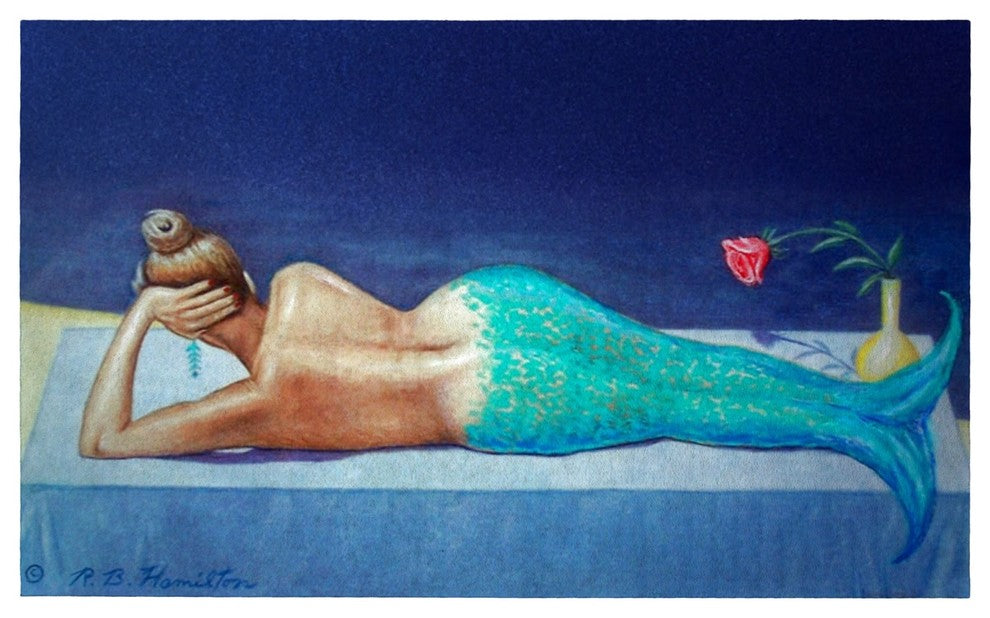 Betsy Drake Mermaid Door Mat 30x50