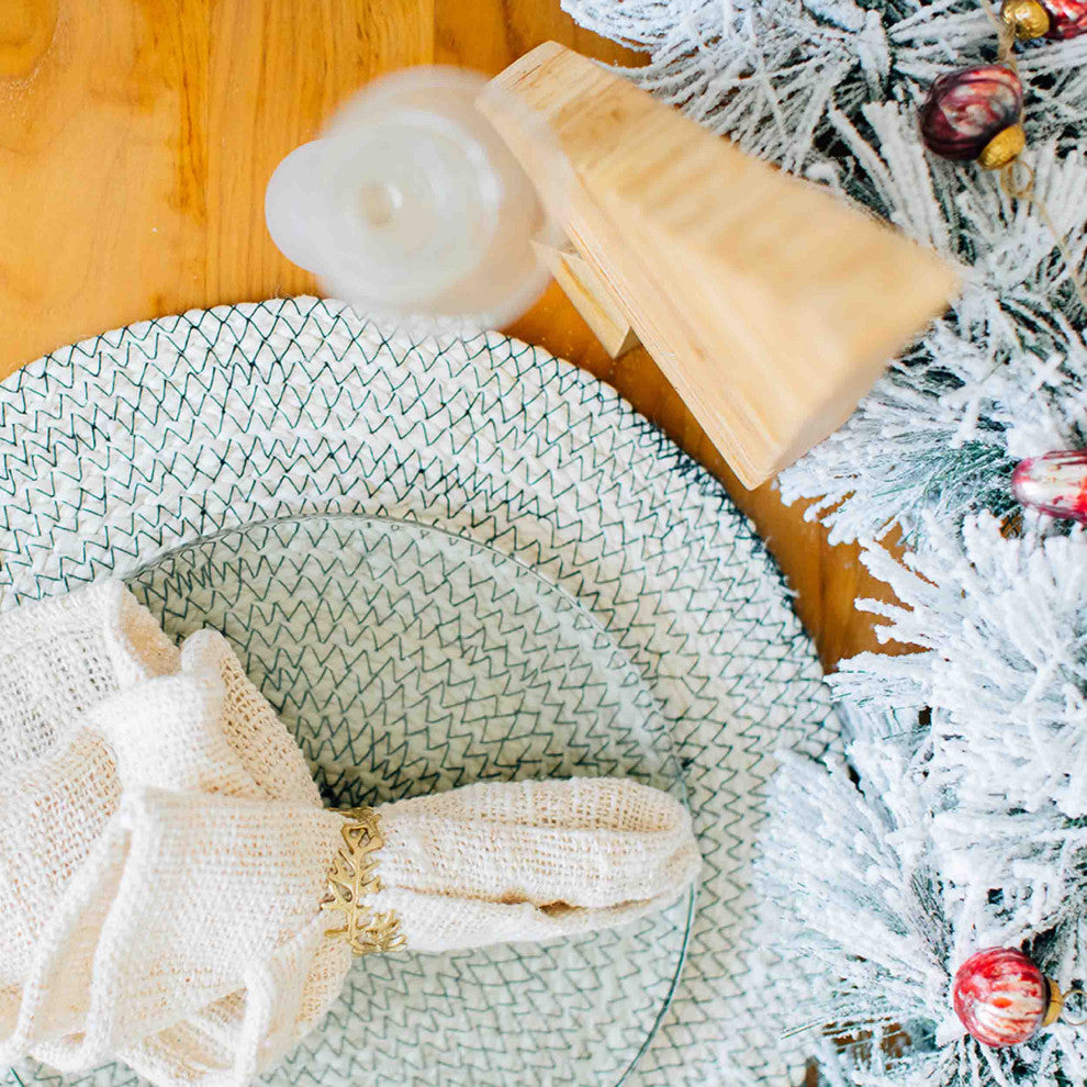 Melia Jute Table Sets, White Placemat