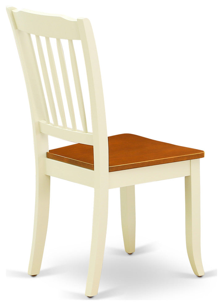 3Pc Rectangular 42/53.5 Inch Table With 12 In Leaf, 2 Vertical Slatted Chairs