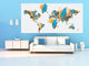 Studio Map Mural, Gris Bottle, Peel and Stick, 8 Panels, 142"x69"