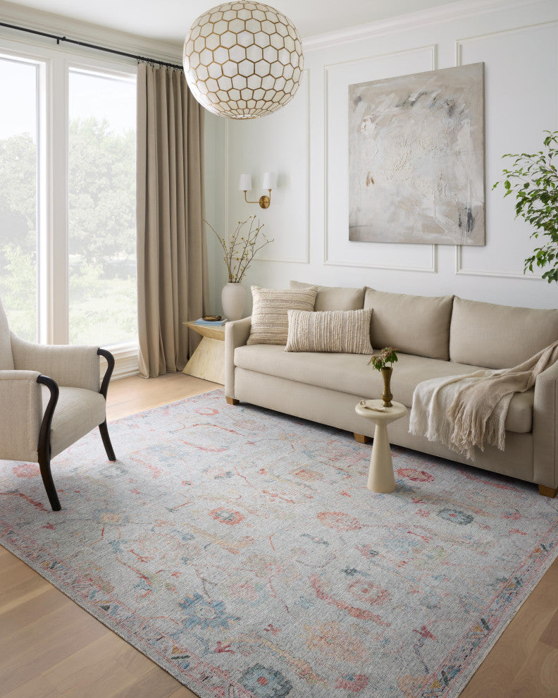 Loloi II Elysium Pebble / Multi 7'-10" x 7'-10" Round Area Rug