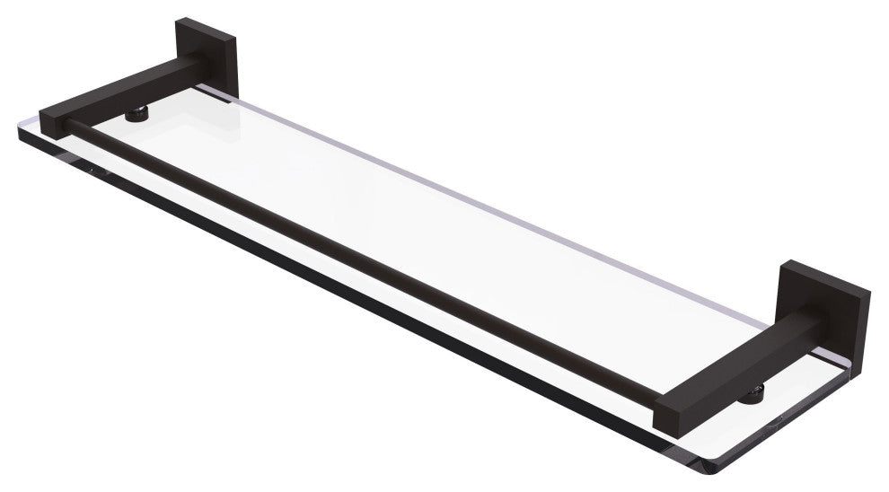 Montero 22" Glass Shelf with Gallery Rail, Oil Rubbed Bronze