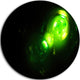Air Bubbles Under Water, Abstract Digital Art Disc Metal Wall Art, 36"