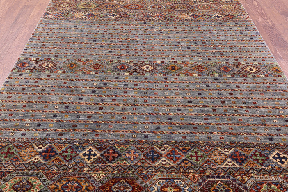 6' 10" X 10' 2" Khorjin Super Kazak Handmade Rug - Q12360